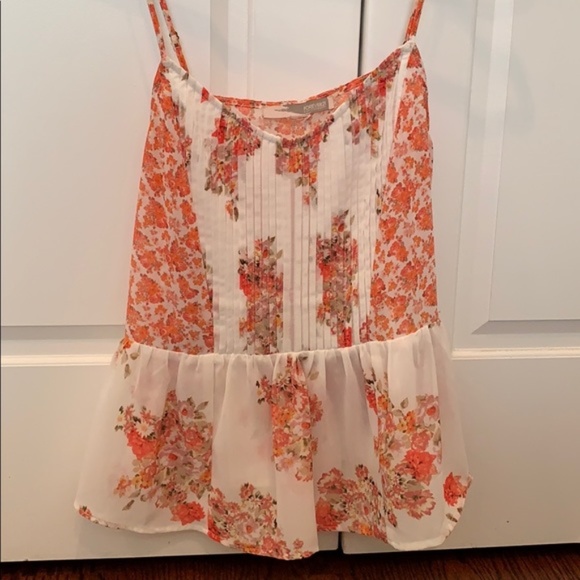 FLORAL PEPLUM SPAGHETTI STRAP TOP - Picture 2 of 2